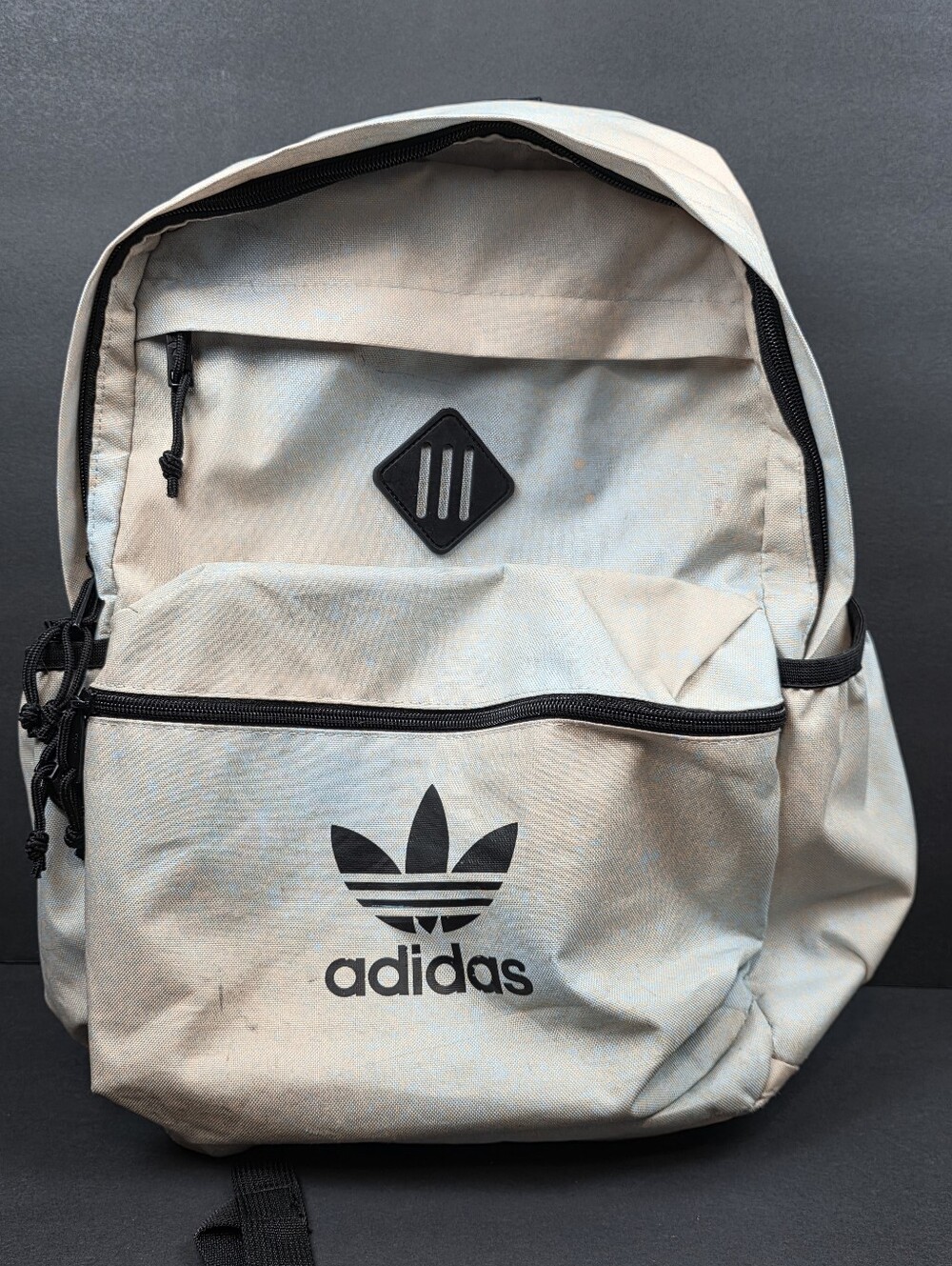 Adidas Originals Trefoil Gray Black Backpack Bookbag School Travel Bag
